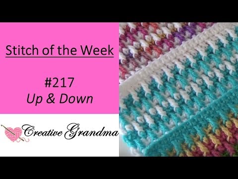 Stitch Of The Week #217 Up And Down Stitch (Free Pattern At The End Of Video)