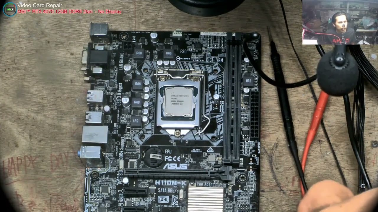 Asus H110M-K - No Power No Display