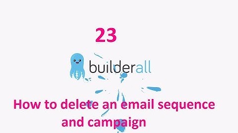 Builderall Tutorial 23 - How to delete an email sequence and campaign  #Builderall