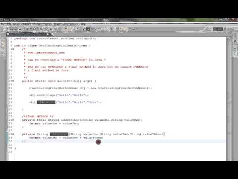 CAN WE OVERLOAD THE FINAL METHOD IN JAVA DEMO