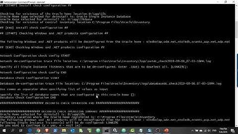 Deinstall Oracle Database 19c Software