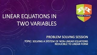 Grade X Mathematics: Linear Equations in Two Variables: Problem Solving Session # 7