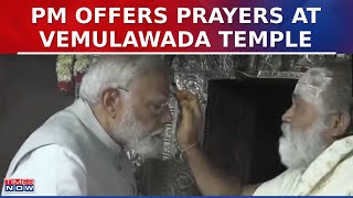 Pm Modi Offers Prayers At Vemulawada Temple In Telangana Lok Sabha Polls 2024 Breaking News