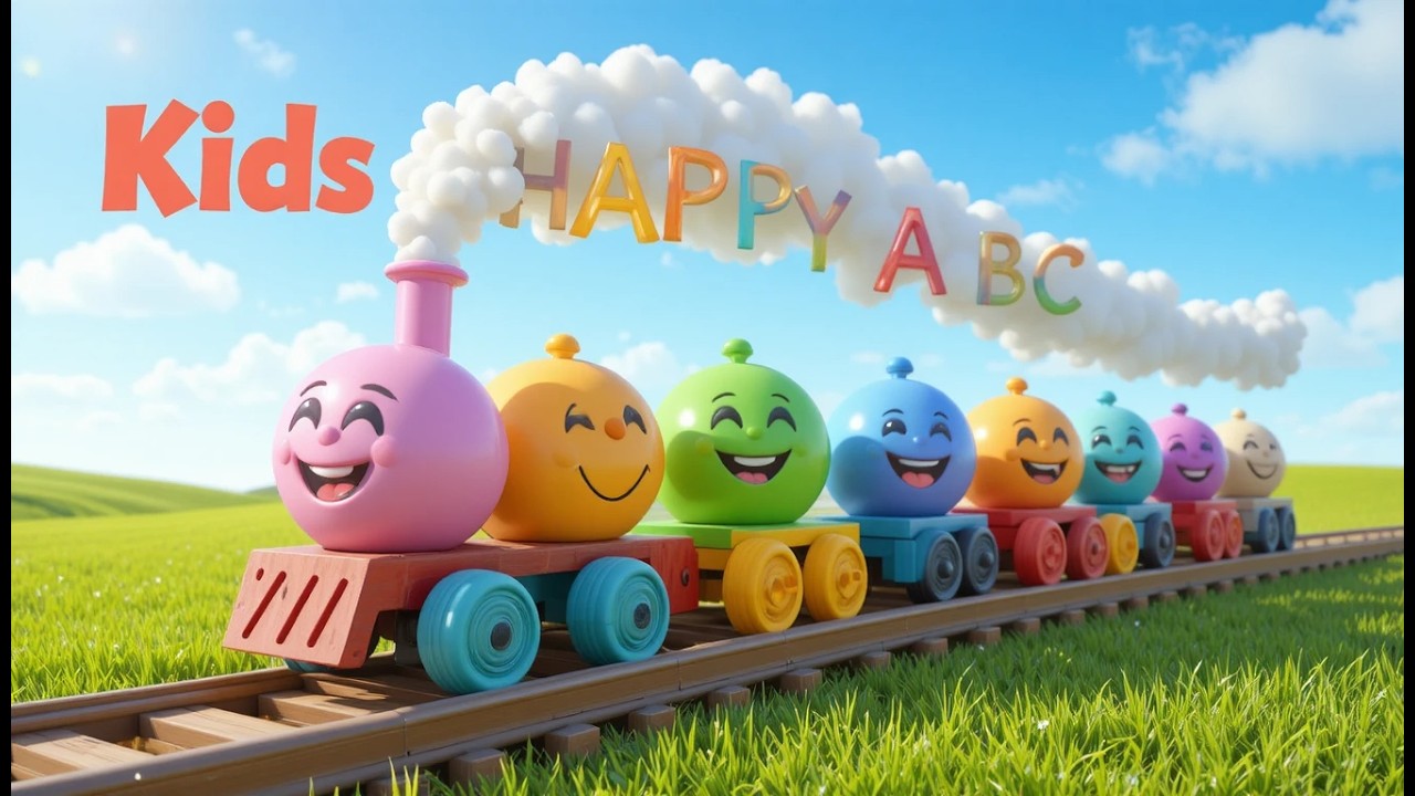 Bright ABC Color Train 🚂 | Fun Alphabet & Rainbow Colors Song for Kids