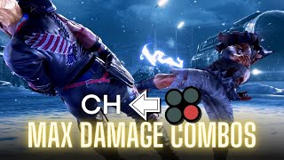 Heihachi Counterhit B4 Combos (Shingetsusen) -  TEKKEN 7