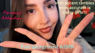 Background ASMR for studying, gaming, sleeping etc (fast paced) with lots of Irish accent rambles😴☘️