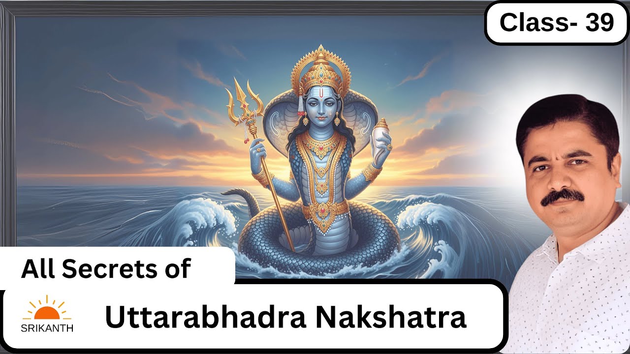 Class- 39 | Uttarabhadrapada Nakshatra | Characteristics | Different house cusps, lords, dispositors