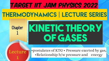 Chapter 1 | Kinetic Theory of Gases |Lecture 1| IIT JAM Physics |Thermodynamics Lecture Series