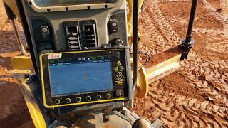 Leica Geosystems MC1 Dual GPS Motor Grader System installed on CAT 140M