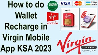 How to do Wallet Mobile recharge in virgin mobile application 2023 in Saudi Arabia II Gi Tube screenshot 4