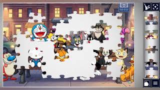 The Ultimate Cartoon Cat Reunion at the Bus Stop! 🚌✨ Jigsaw puzzle 🧩✨ @jigsawpuzzleworld280  screenshot 2
