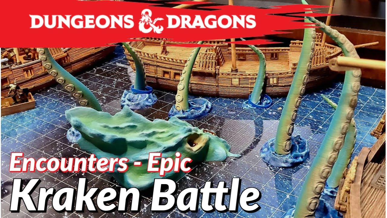 Dungeon and Dragons Encounters! Kraken Battle - YouTube