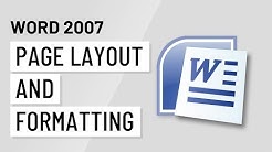 Word 2007: Page Layout and Formatting - Durasi: 5.59. 