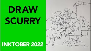 Drawing a “Scurry” for Inktober 2022 (Drawing Process)