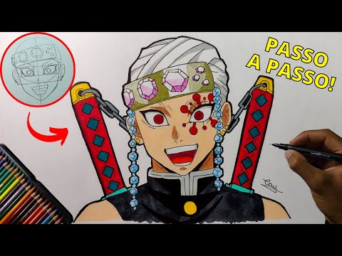 Drawing UZUI TENGEN - Demon Slayer, DICAS de Desenho que vão te fazer  Evoluir