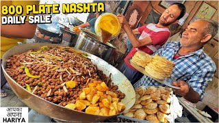 30/- Rs LEVEL 9000 Street Food India Nashta | Samose wale Chole Bhature, Pindi Tikki Chole