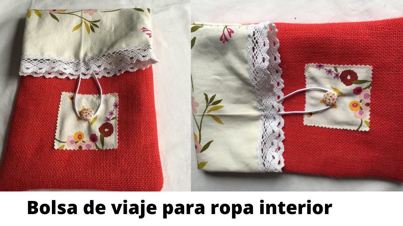 evaporación Luminancia Articulación Cómo hacer una Bolsa de Viaje para ropa interior (Tutorial) - YouTube