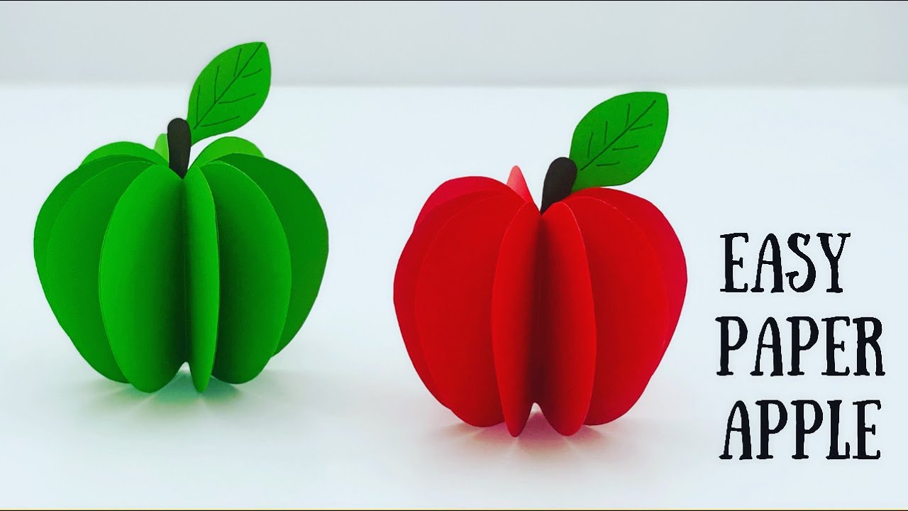 Paper Apple Craft / How to Make Apple With Paper At Home / Paper Craft ...