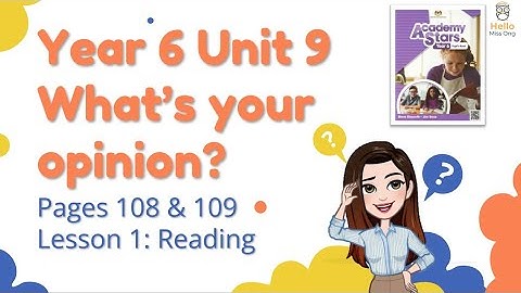 【Year 6 Academy Stars】Unit 9 | What