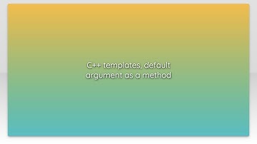 C++ templates, default argument as a method