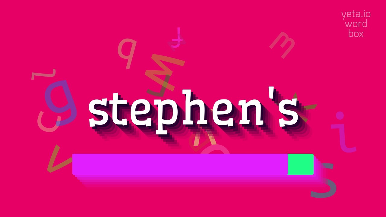 How To Say stephen s High Quality Voices YouTube How To Say stephen s High Quality Voices YouTube