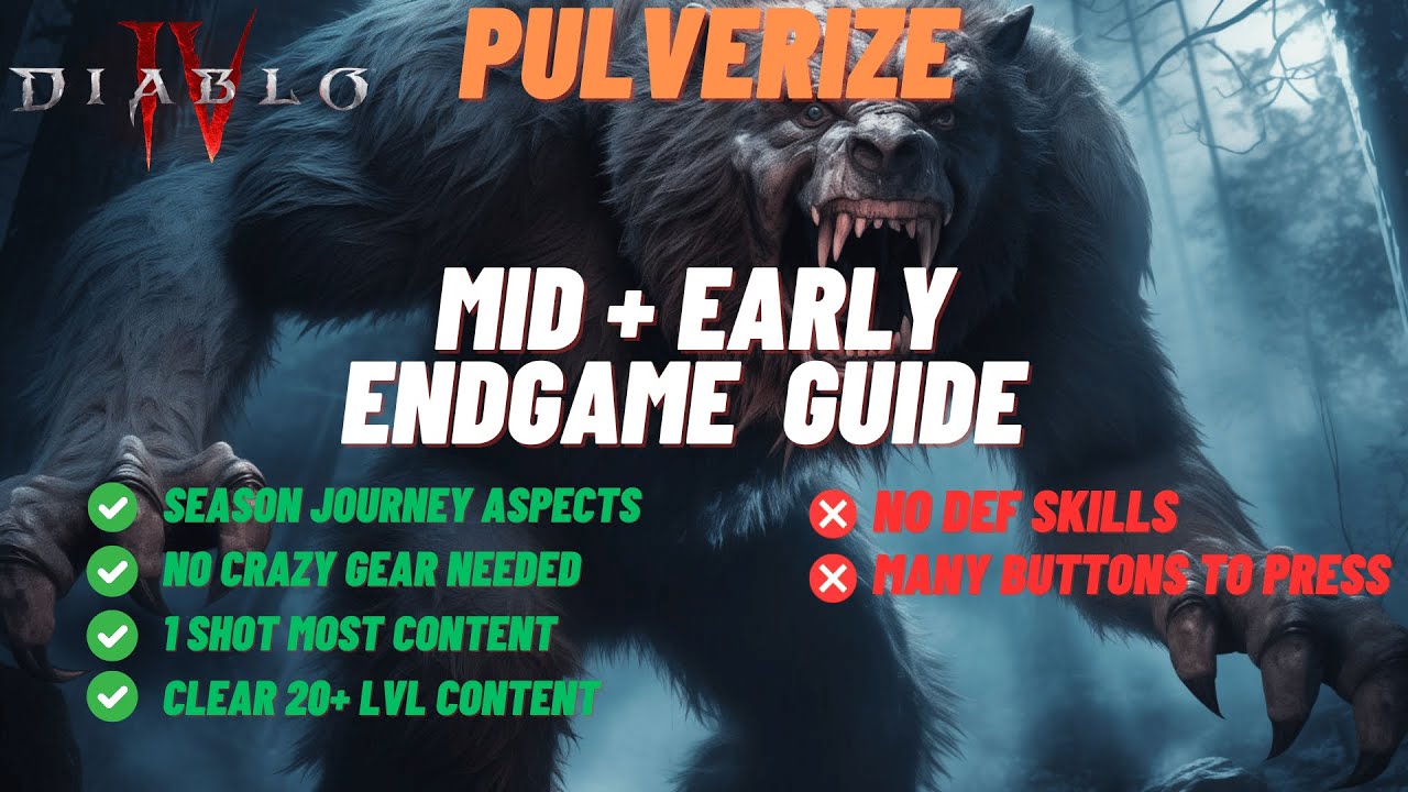 Pulverize Druid - Best Leveling Build in Season 4 after Patch! - Diablo ...