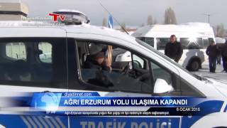 Ağrı Erzurum Yolu Ulaşıma Kapandı