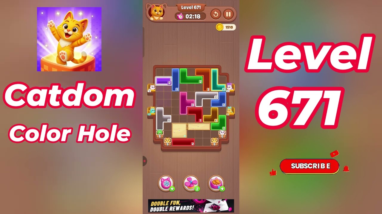 Catdom Color Hole Level 671 Walkthrough [NEW UPDATE