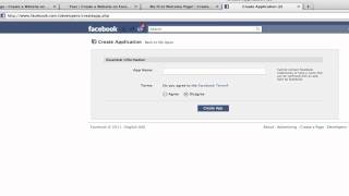 Create a Website on Facebook Part 11 - How to Create an App