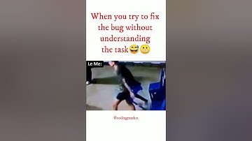 When you try to fix the bug without understanding the task😅😬#coders #developer #freshers #viralvideo