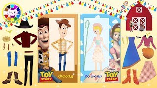 Toy Story Paper Dolls Woody and Bo Peep dress up for Barn Party Papercraft screenshot 2