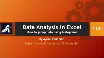 How to group data using histograms in Excel