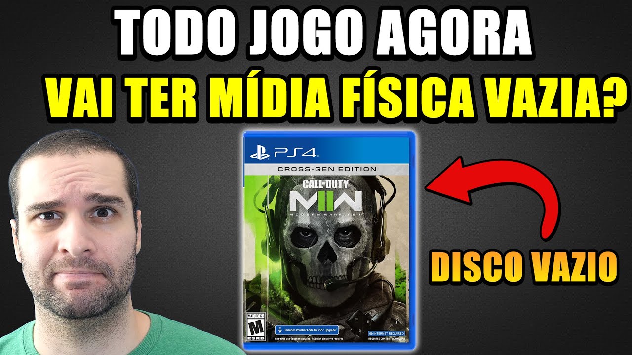 TODA MÍDIA FÍSICA AGORA VAI VIR VAZIA? COD MW2 NÃO TEM NADA NO DISCO! 