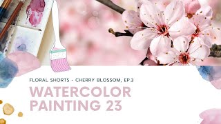 Cherry blossom Watercolor Painting for Beginners #Shorts