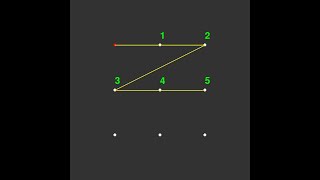 All possible 6 dot pattern lock variations