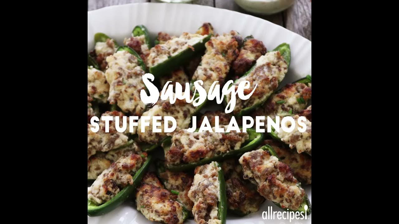 Sausage Stuffed Jalapenos {+VIDEO}