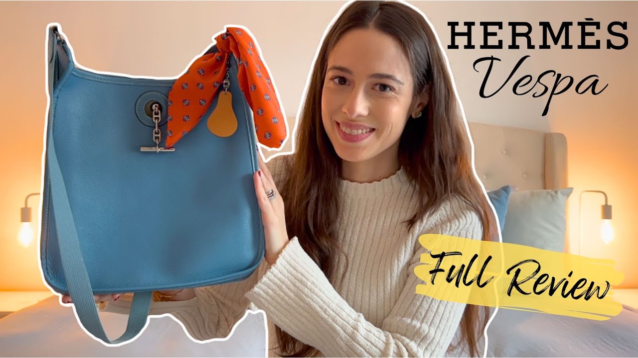 The Hermes Vespa 29 Veau Epsom Blue Jean Experience | Bag Spa and