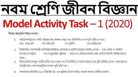 MODEL ACTIVITY TASK SOLVE || Class 9 || LIFE SCIENCE || PART - 1 || 2020 || WBBSE