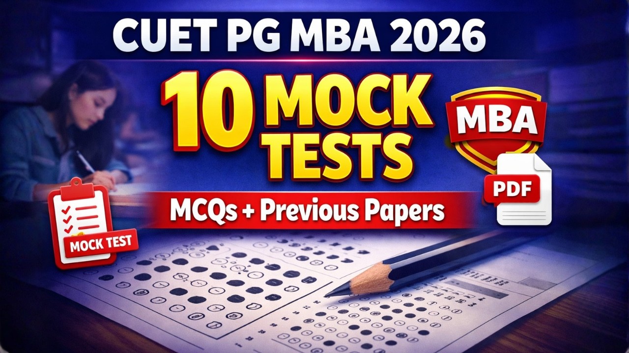 CUET PG MBA 2026 Mock Test PDF Hindi | 10 Practice Sets MCQs & Previous ...