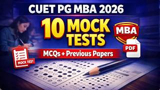 CUET PG MBA 2026 Mock Test PDF Hindi | 10 Practice Sets MCQs & Previous Papers#cuetpg