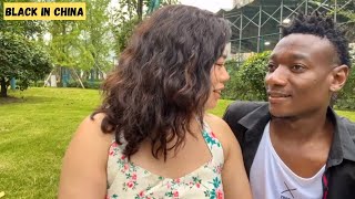 Black guy asked Chinese girl for a kiss with body language and this happened