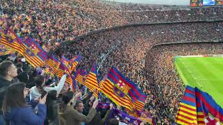 FC Barcelona anthem in CAMP NOU  UEFA Women's Champions League SEMIFINALS 2022