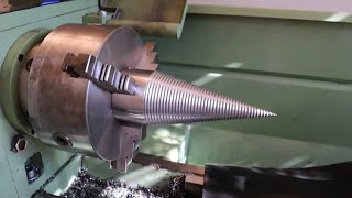Tornitura Cono Filettato Rotante Per Spaccalegna Threaded Log Splitting Cone