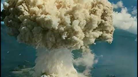 An underwater atomic bomb test in 1946