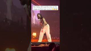 Burnaboy Did A Gorilla Step On The Stage And Fans Get Excited 
