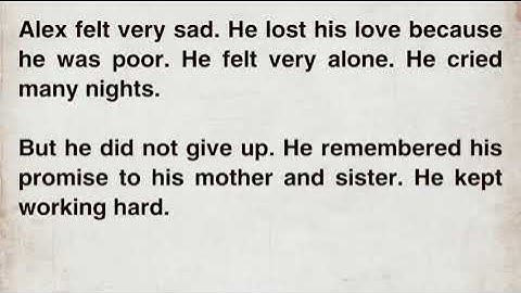 Improve your English || Poor Boy success story| Learn English stories |level 1| grade reader