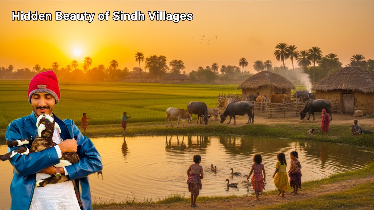 Hidden Beauty of Sindhi Village 🌾 | Green Fields, Sunset Views & Pure Desi Life