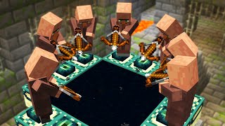 Minecraft but I added TAMED VILLAGERS to beat the game...  [Datapack]