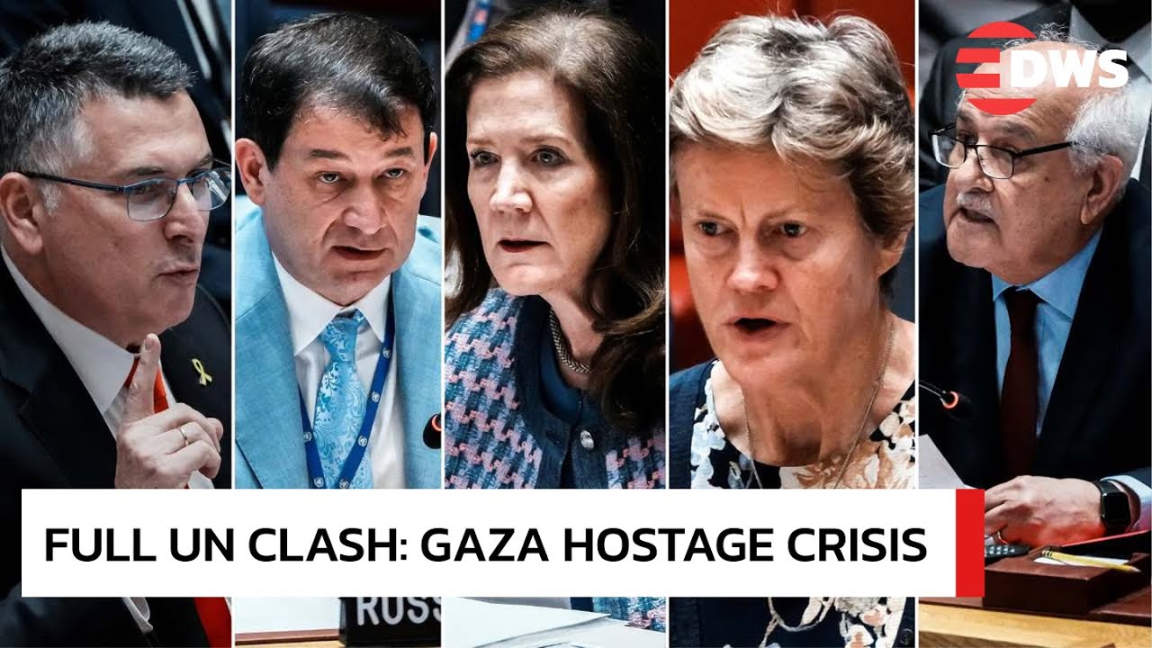FULL DEBATE SESSION: Israel, Palestine, US, Russia & UK Clash at UNSC on Gaza Hostage Crisis | AH1E