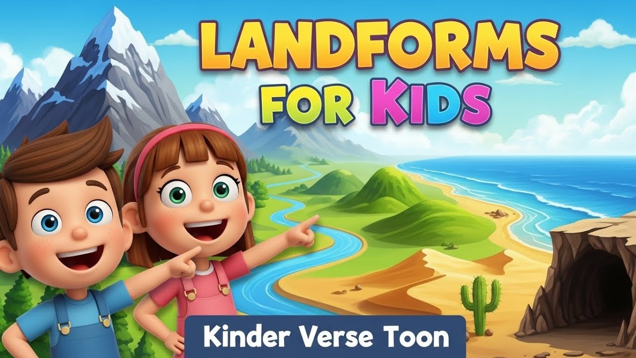 Landforms for Kids 🌍 | Learn Mountains, Rivers, Deserts | Geography for Kids | English Animation